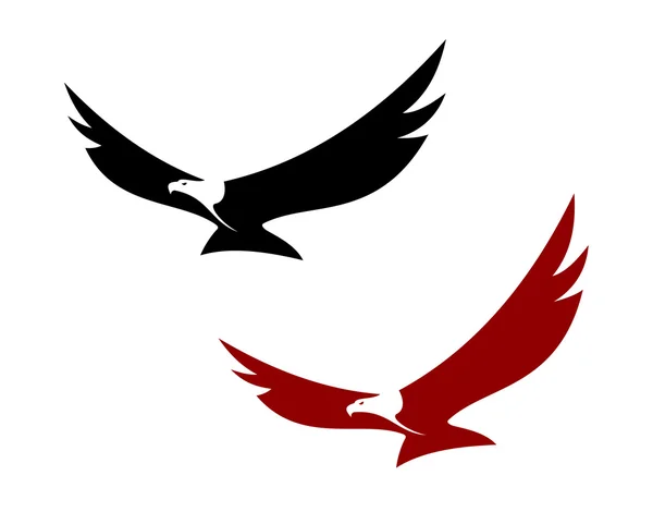 Graceful soaring eagle — Stock Vector