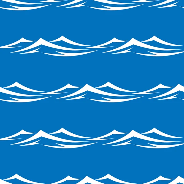 Seamless pattern with sea waves — Stock Vector