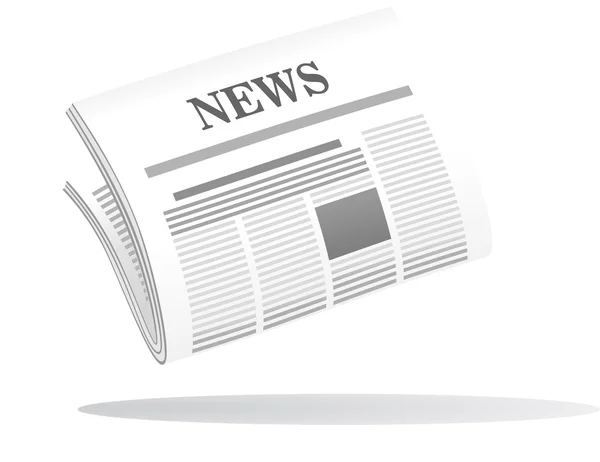 Gevouwen krant met de koptekst nieuws — Stockvector