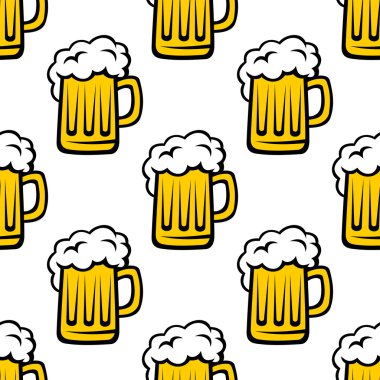 tankards köpüklü bira ile Seamless Modeli