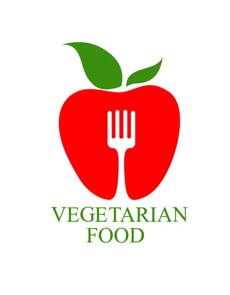 Icono de la comida vegetariana — Vector de stock