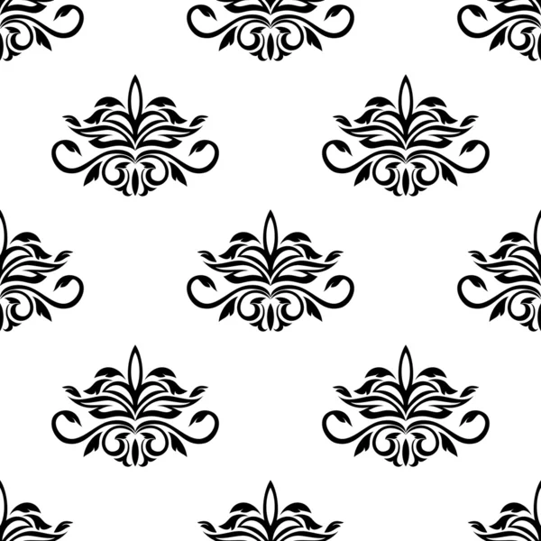 Seamless pattern for damask style fabric — Stock Vector