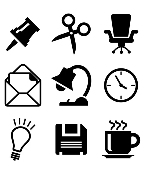 Set of office icons — Stock Vector