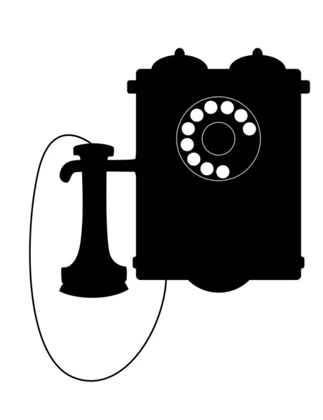 Téléphone rotatif vintage avec embout buccal — Image vectorielle