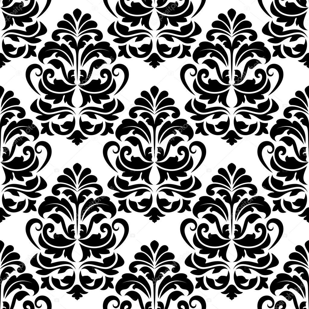 Heavy arabesques seamless pattern