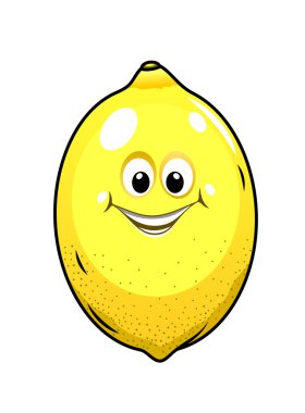 mutlu bir sırıtma ile şirin küçük limon