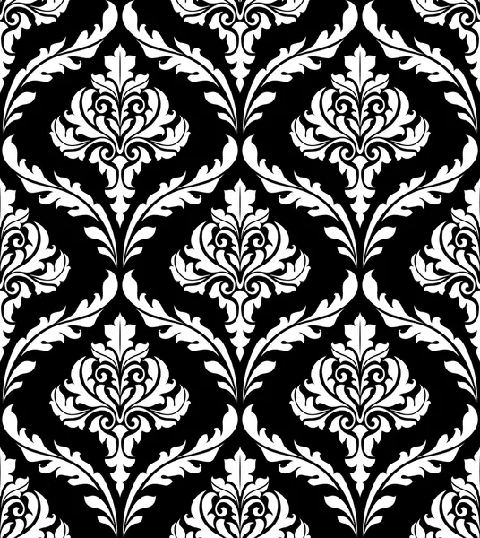 Sömlös arabesque design i svart och vitt — Stock vektor