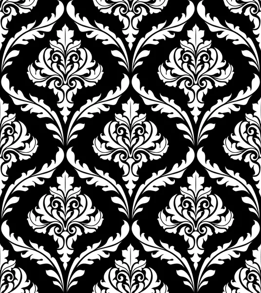 Seamless arabesque design in black and white — Stock Vector