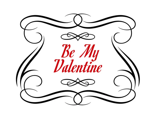 Be My Valentine frame — Stock Vector