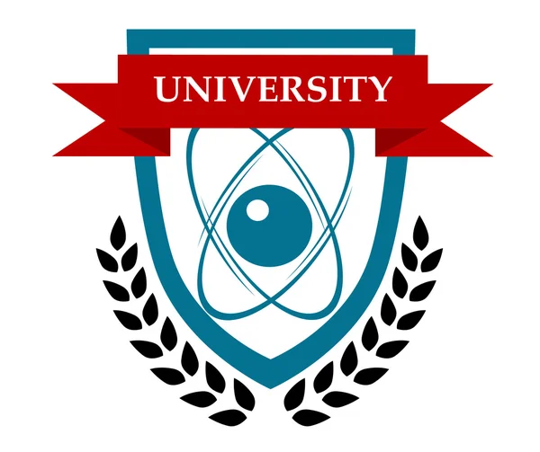 Universiteit embleem ontwerp — Stockvector