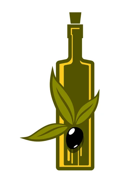 Bottle of virgin olive oil — Stock Vector