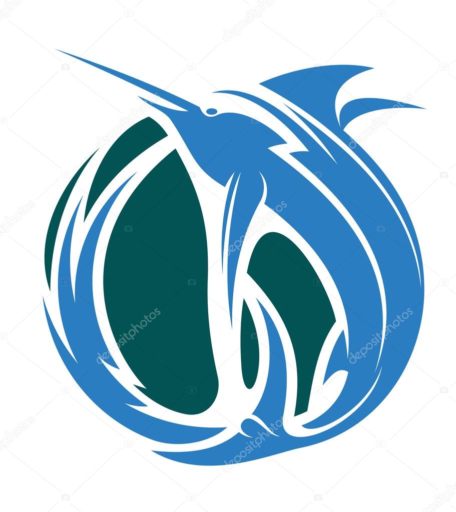 Marlin fishing icon
