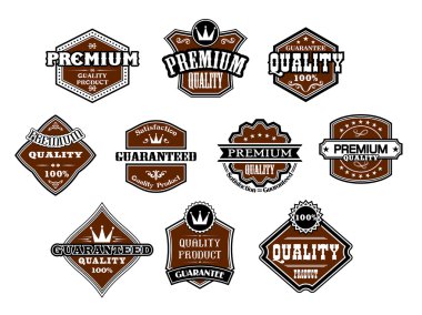 retro premium ve kalite etiketleri
