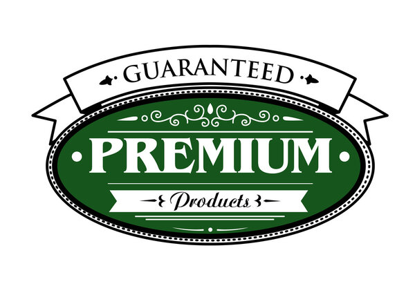 Premium guaranteed products label