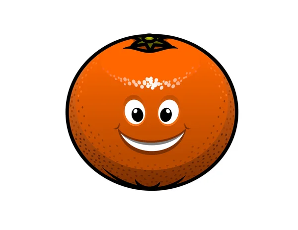 Cheerful cartoon orange fruit — Stock Vector