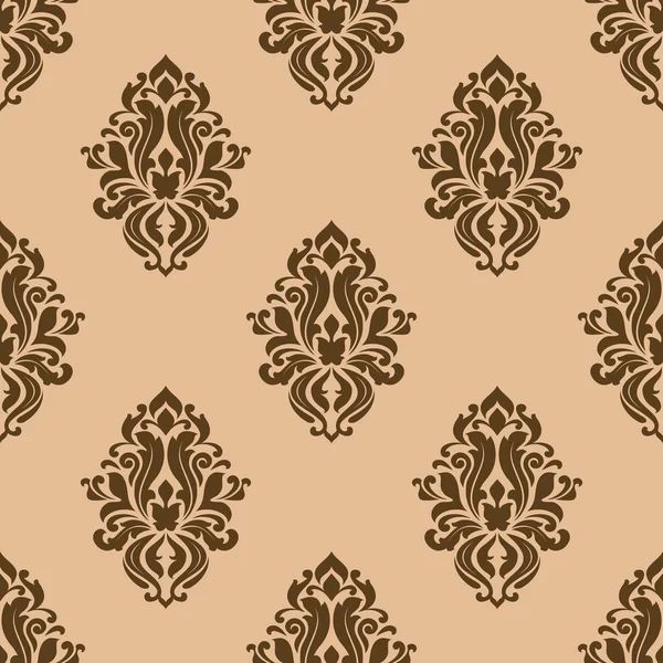 Beige en bruin naadloze patroon — Stockvector