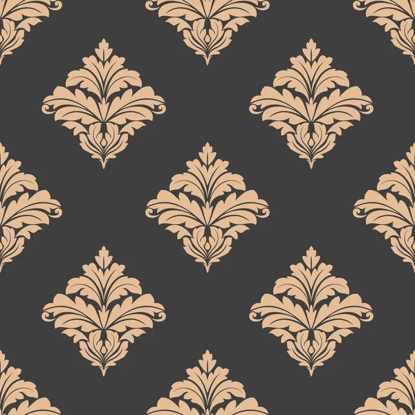 Motif sans couture damassé floral — Image vectorielle