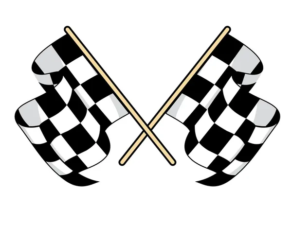 Checkered flags icon for motorsports design — Stock Vector