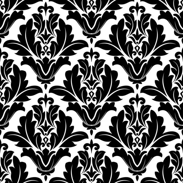 Bold black and white arabesque pattern design — Stock Vector