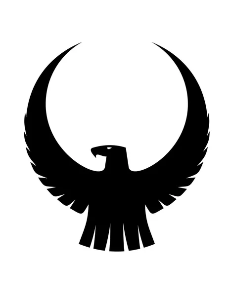 Anmutiger Adler mit gebogenen Flügeln — Stockvektor
