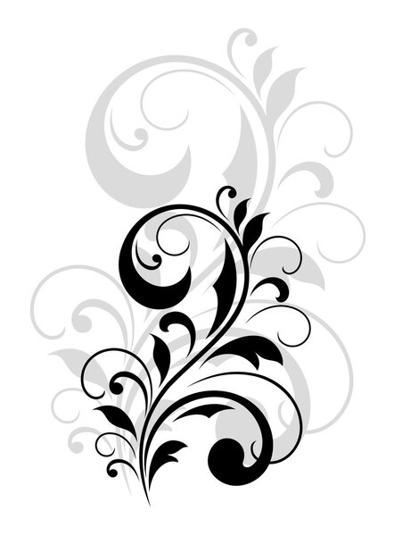 Довольно крутящийся листовой элемент дизайна
