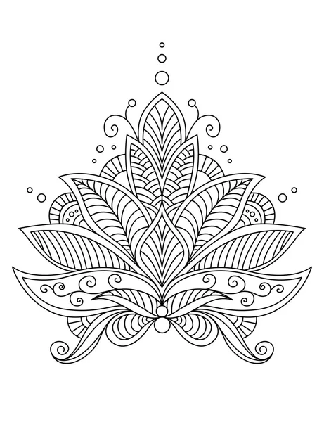 Intricate delicate floral design motif — Stock Vector