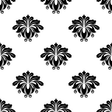 çiçek damask Arabesk motifleri seamless modeli