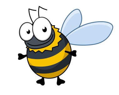 uçan karikatür bumble bee veya hornet