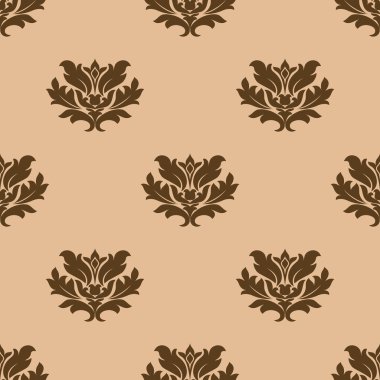 bej çiçekli seamless modeli