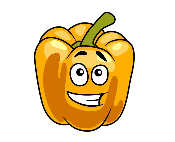 Cartoon orange sweet bell pepper vegetable — Stockvector