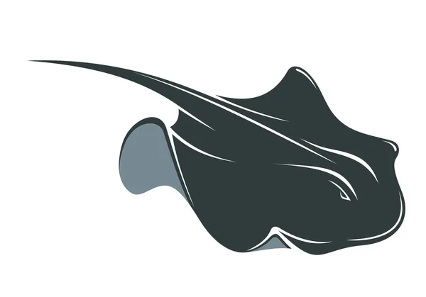 Natación manta ray — Vector de stock