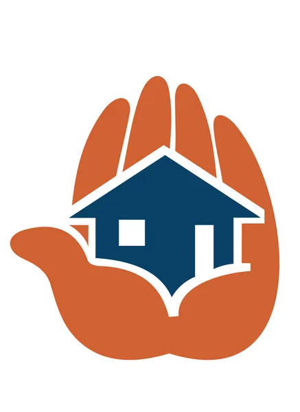 House in people hands — Stock Vector