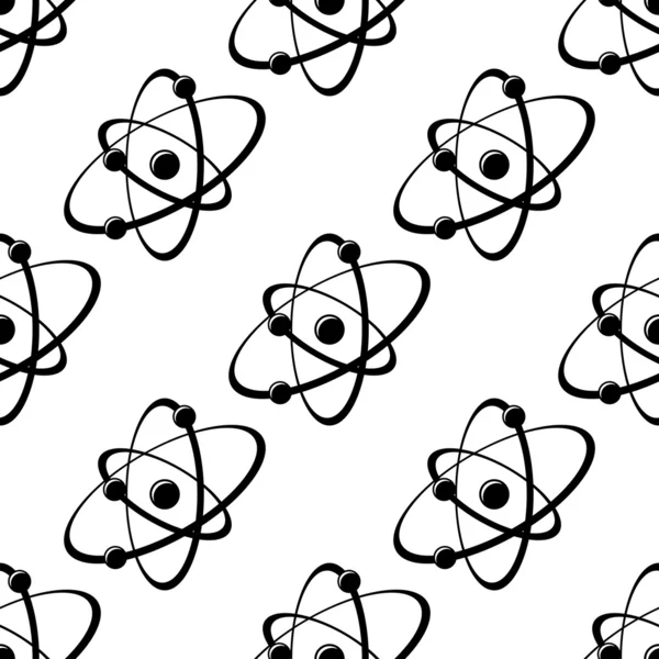 Atoms or planets seamless pattern — Stock Vector