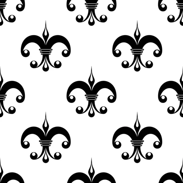 Vintage motif fleur de lys — Image vectorielle