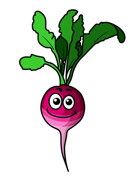 Cute fresh leafy beetroot vegetable — 图库矢量图片