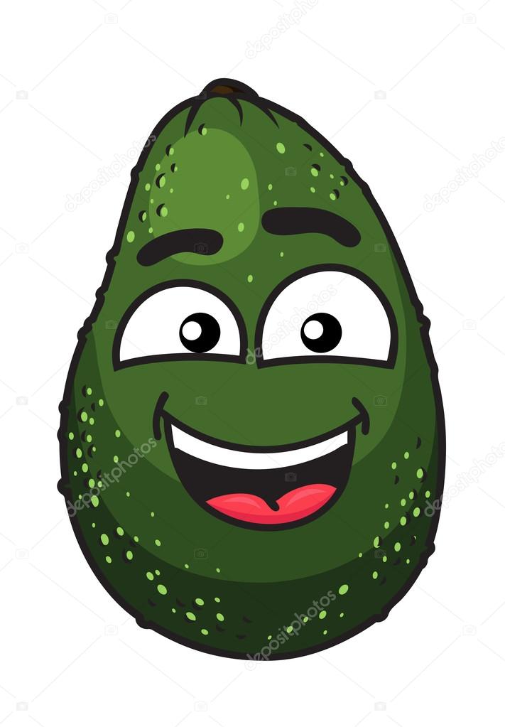 Green tropical avocado fruit