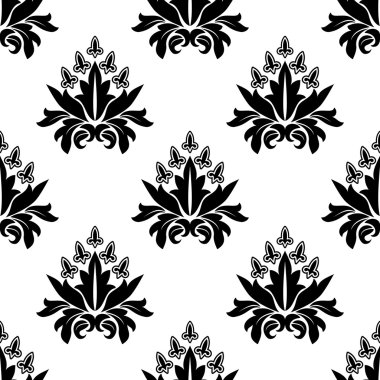 Dekoratif çiçek çiçek seamless modeli