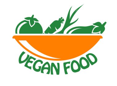 vegan gıda sebze simgesiyle