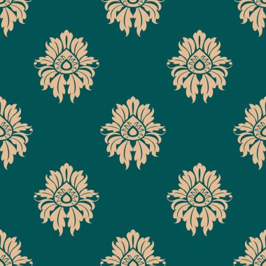 Retro çiçek seamless modeli