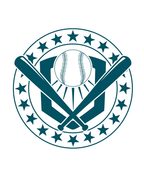 Béisbol emblema o bandera — Vector de stock