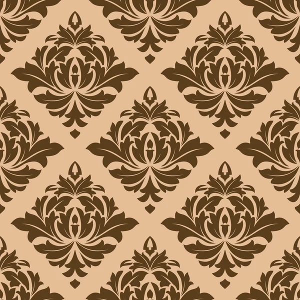 Beige and brown arabesque motifs — Stock Vector