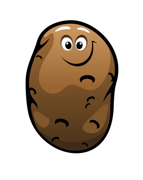 Gülümseyen karikatür çiftlik patates sebze — Stok Vektör