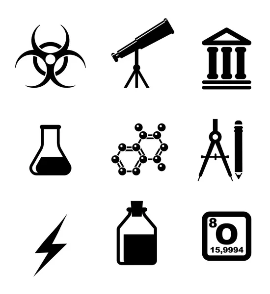 Iconos y símbolos científicos — Archivo Imágenes Vectoriales