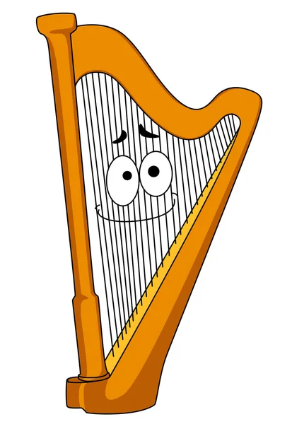 Klasické dřevěné harfa — Stockový vektor