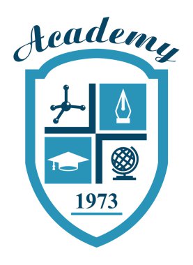 Akademi sembolü Fen elemanları ile