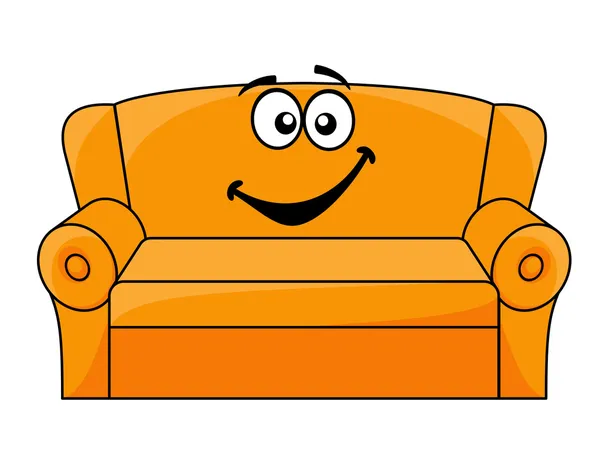 Cartoon upholstered couch — Stock Vector