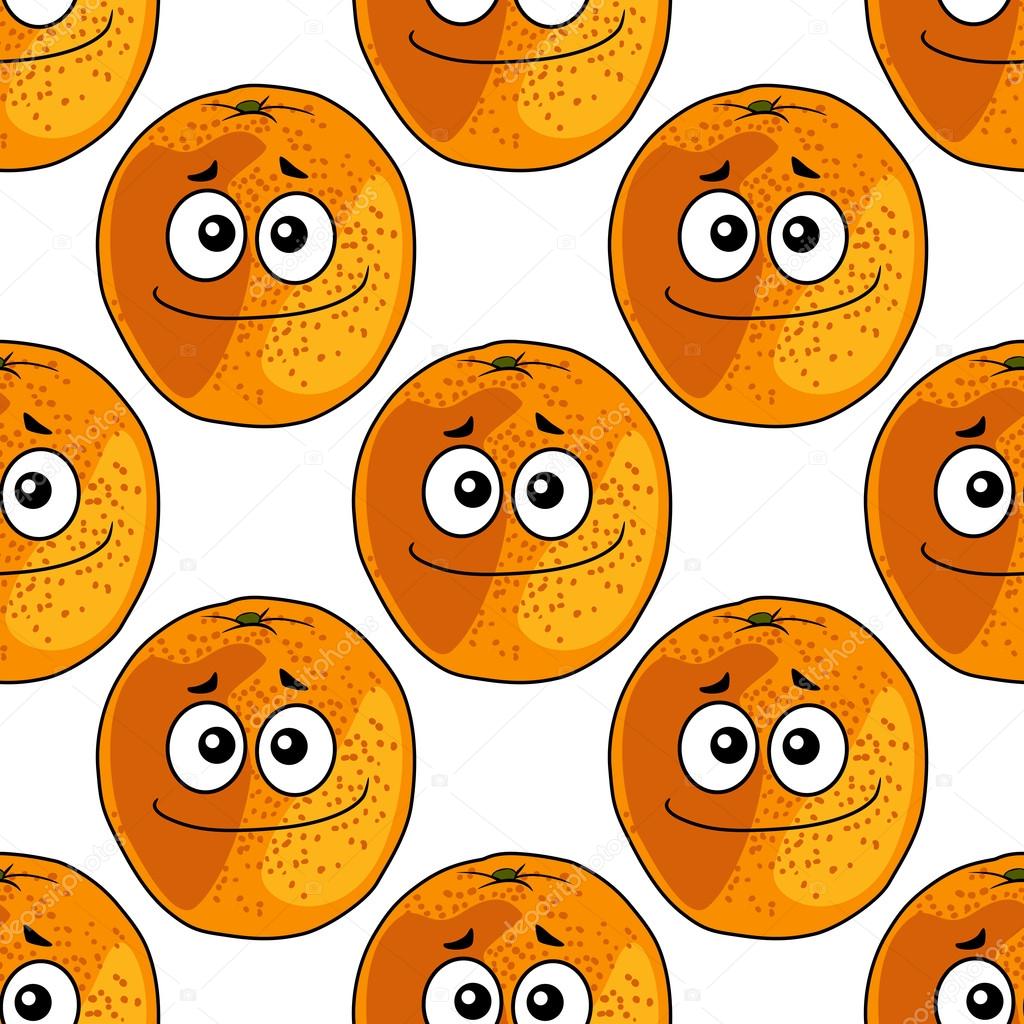 Orange fruits seamless pattern