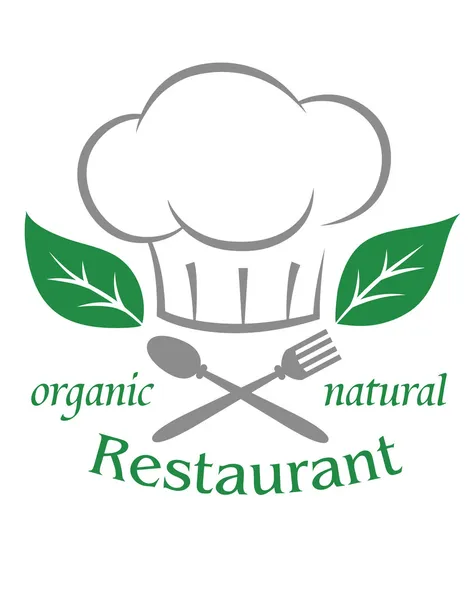 Organic natural restaurant icon — Stock Vector
