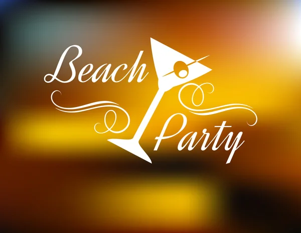 Αφίσα πάρτι στην παραλία — Διανυσματικό Αρχείο