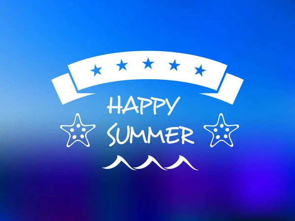 Happy summer five star banner — Stock Vector